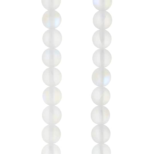 12 Pack: White Opal Glass Round Beads, 6mm by Bead Landing™